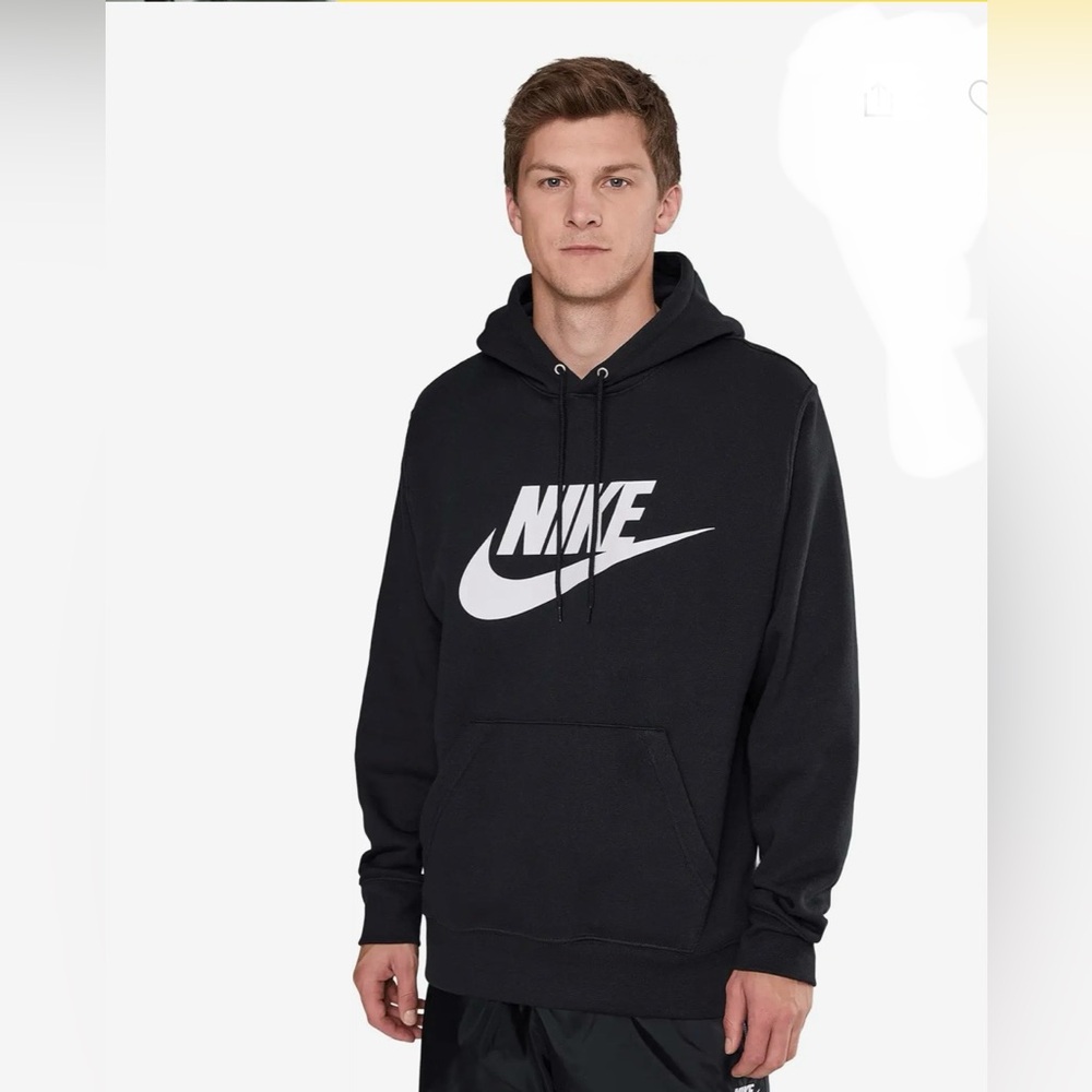 Nike Black Sportswear Club Swoosh Long Sleeve Hoodie